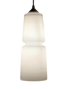 Opal White Groove Series Cylinder Pendant