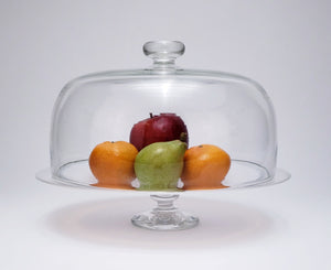 Footed Serving Plate with Cloche Set