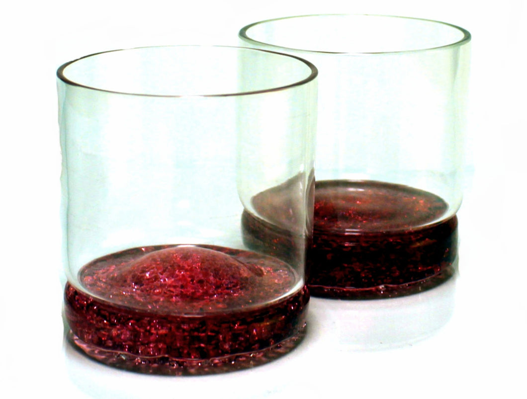 Crystal Rocks Glass in Ruby