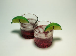 Crystal Rocks Glass in Ruby